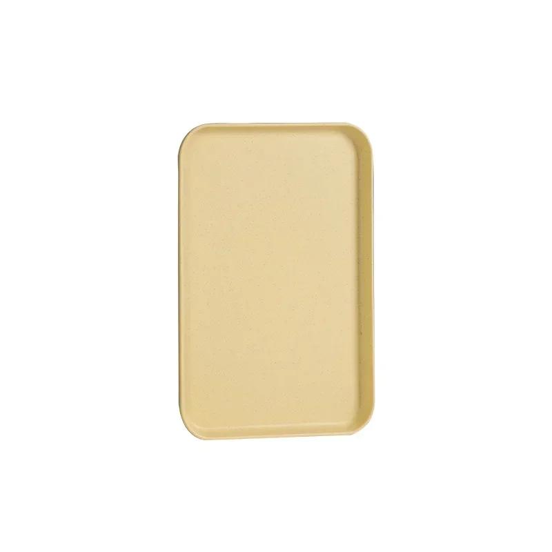 Green Rectangular Food Bread Pan Plastic Tray for Storage, Household Kitchen Supplies, Hotel Service, Dessert