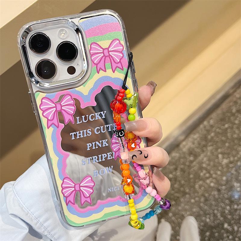 Zhitai iPhone-Hülle: 16 Pro Max, 15, 12 Pro, 14 Serie, Armband, 3-in-1 Spiegeldesign.