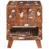 Side Table Brown 40 X 40 X 49 Cm Solid Upcycled Wood