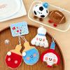 2Pcs Racquet Pendant Keychain Cute Plush Small Pendant Bag Hanging Decoration Car Keyring Accessories Couples Gift