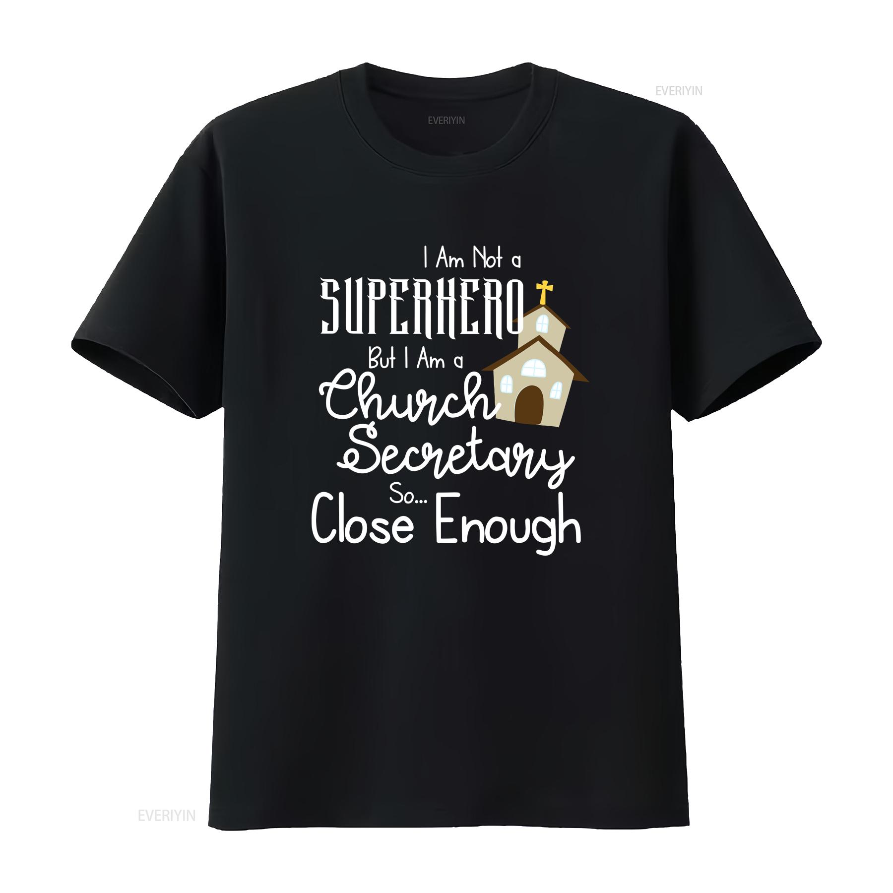 

Church Custodian Not A Superher Funny T Shirt vintage Washed Casual Stretched fashion graphic Stylish streetwear Versatile 4XL