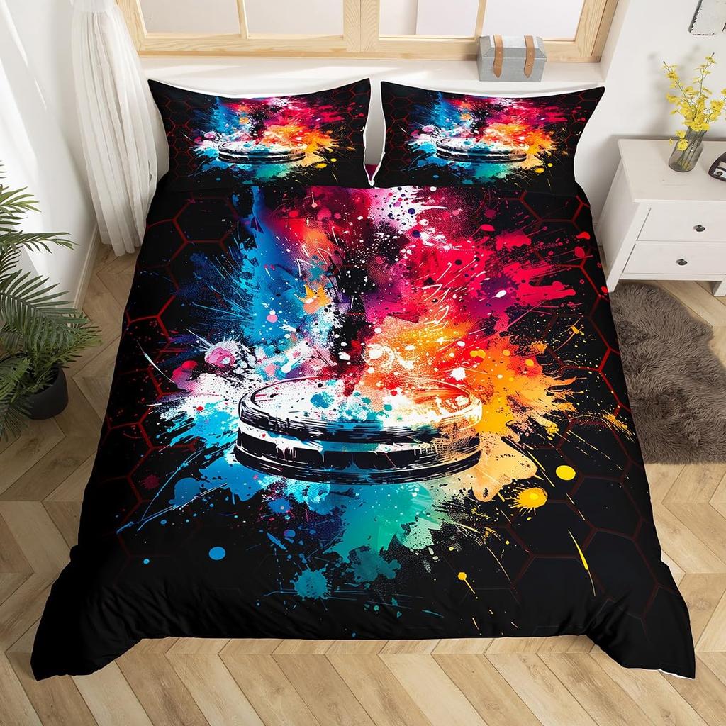 Povlak na přikrývku Hokejový stadion Hokejová ložní souprava Grafiti Hokejista Povlak na přikrývku Zimní Míčové sporty Událost Povlak na přikrývku