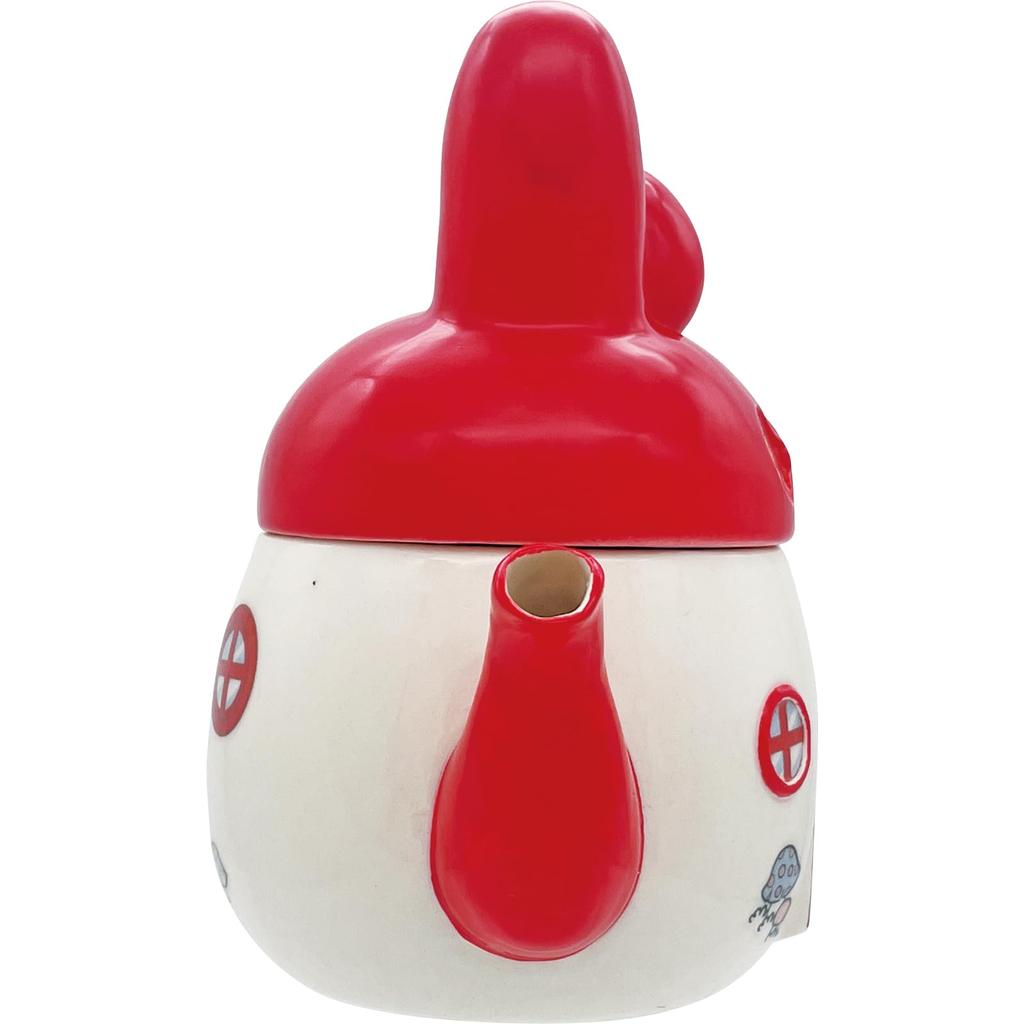 Sanrio My Melody Teapot, Red Mushroom House Design, Red and White, Approx. 18 X 11 X 15 Cm, 550 Ml, SAN4792