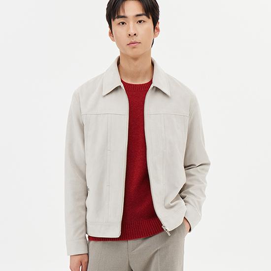 Topten Men s Suede Trucker Jacket L