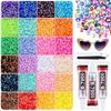 Mixed Colors 3mm AB Jelly Resin Rhinestones for DIY Clothing, Phone, and Nail Art