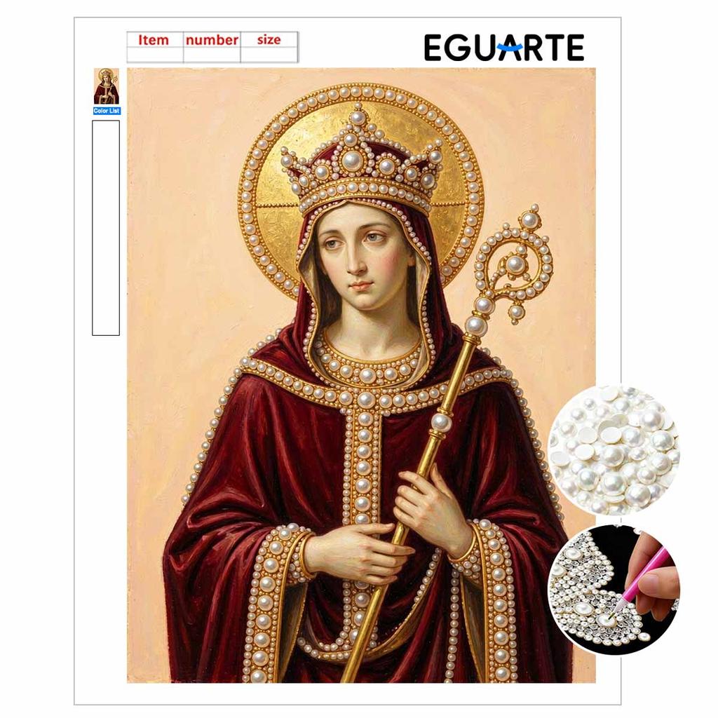 DIY 3D Pearl Diamond Painting Art Set Queen Saint Crown Home Decor Art Set Wall Art