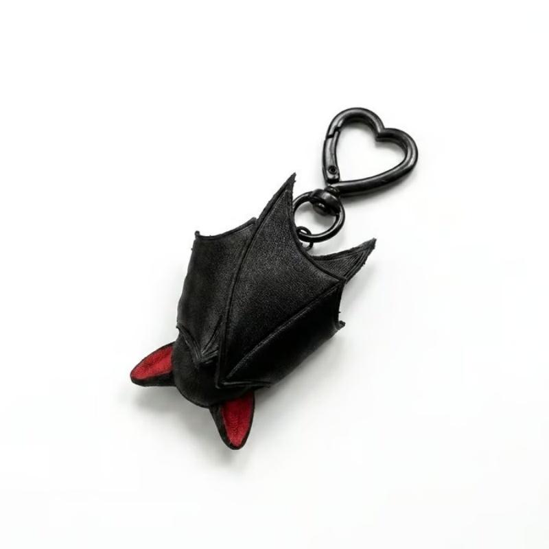 Halloween Goth Bat Keychain Cute Cartoon Black Bat Charm For Party Decor Backpack Decoration Accessories Gifts