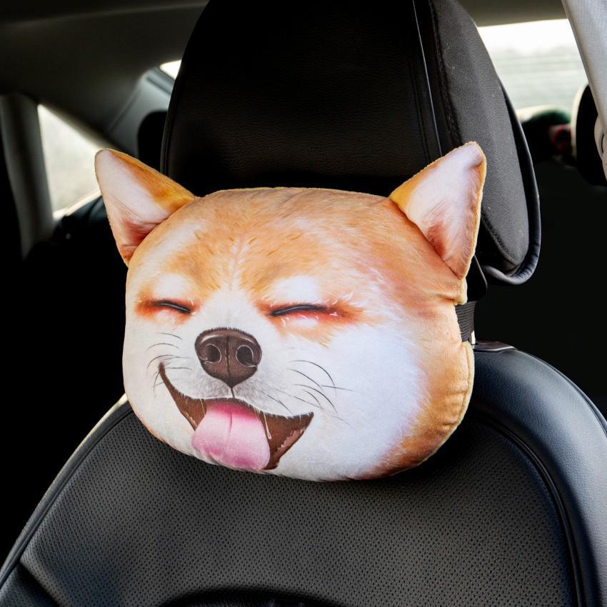 3D Husky Car Pillow: Trendy Neck Pillow for All Seasons