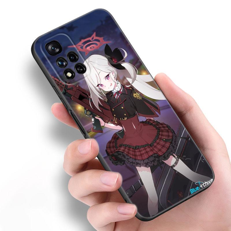 Blue Archive Game Black Silicone Phone Case For Xiaomi POCO X3 X4 NFC F5 M3 M4 M6 X5 X6 Pro F3 F4 GT 5G C55 C65 M5