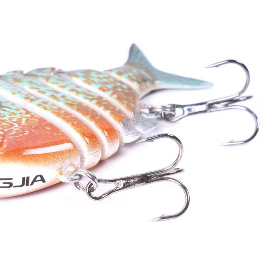 6,35 cm 8 g 6 Abschnitte Künstlicher Angelköder Wobbler Fisch Schwimmköder Tackle Werkzeug