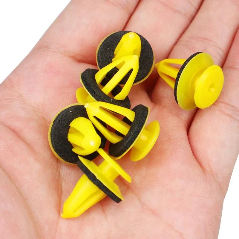 50/10Pcs Auto Fastener Clip Door Trim Panels Fastener Clips Plastic Fixed Clip for Lada Kalina Golf Land Rover Chevrolet Jaguar