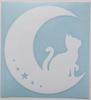 Cat and Moon Cutting Sticker Cat Moon Star Design Car Sticker Decal Sticker for
