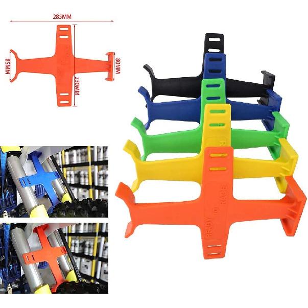 Universal Motorcycle Fork Guard Suspension Support Brace Transportation Tool Tie Down Seal Saver Protection Plastic For Dirt Bike Motocross
