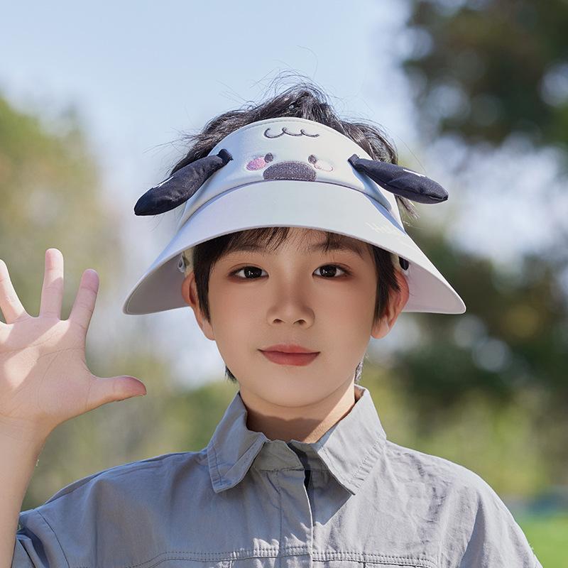 Children's Hats Summer Travel Sunscreen Hats Cartoon Cute Big Brim Empty Top Hats Male and Female Babies Outdoor Sun Hats