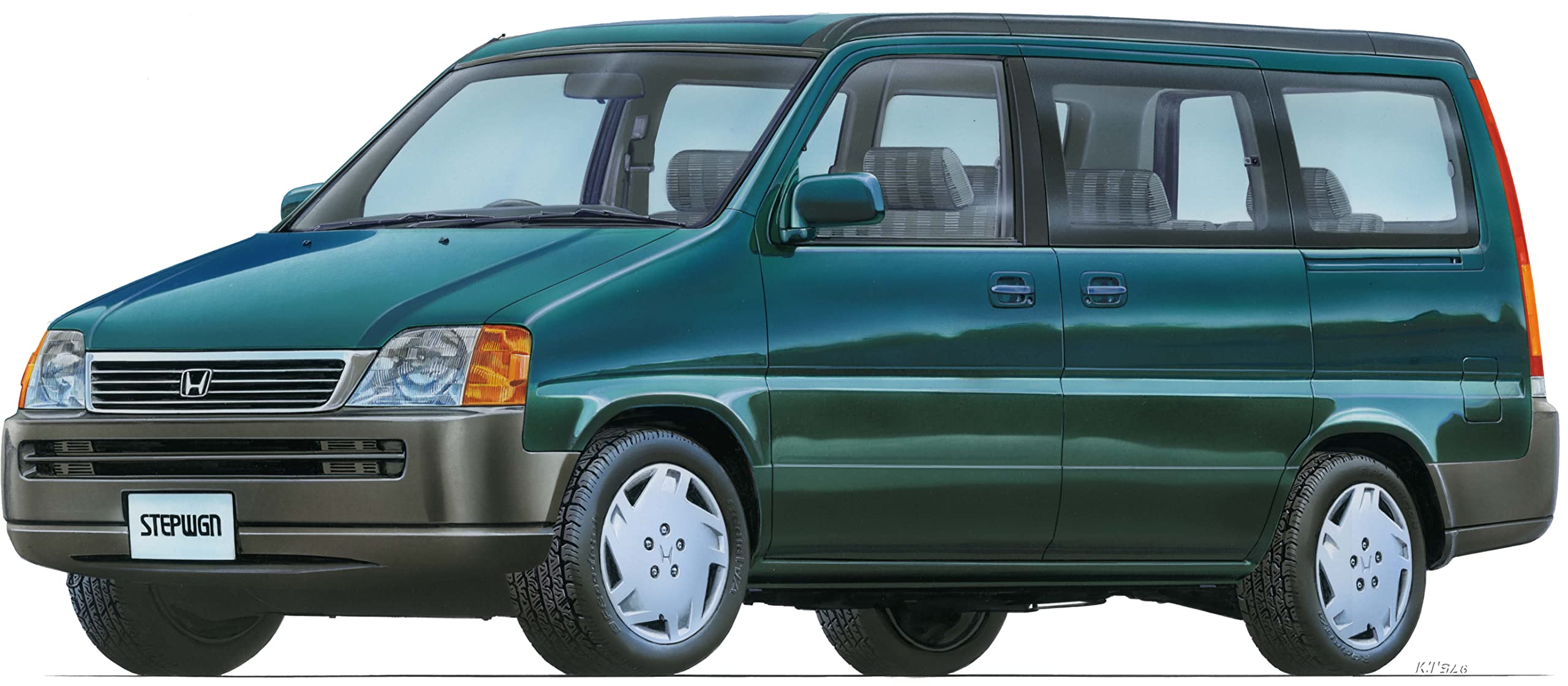 

Fujimi Модель Inch Up Disc Series Step Wagon G Тип 1/24 № 58 96 2WD/4WD ID-58 зелёный