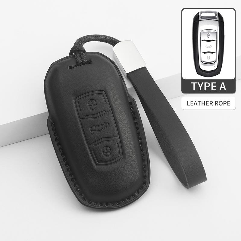Interior Mouldings Leather Car Key Case Cover Protector Shell Fob Accessories  For Geely Coolray X6 X7 EX7 Geometry C Emgrand Gl