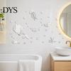Children Bedroom Wall Decor Accessories 1 Set Marine Life Decals, Acrylic Mirror Fish Conch Stickers, Modern Texture Stickers Waterproof Self-Adhesive