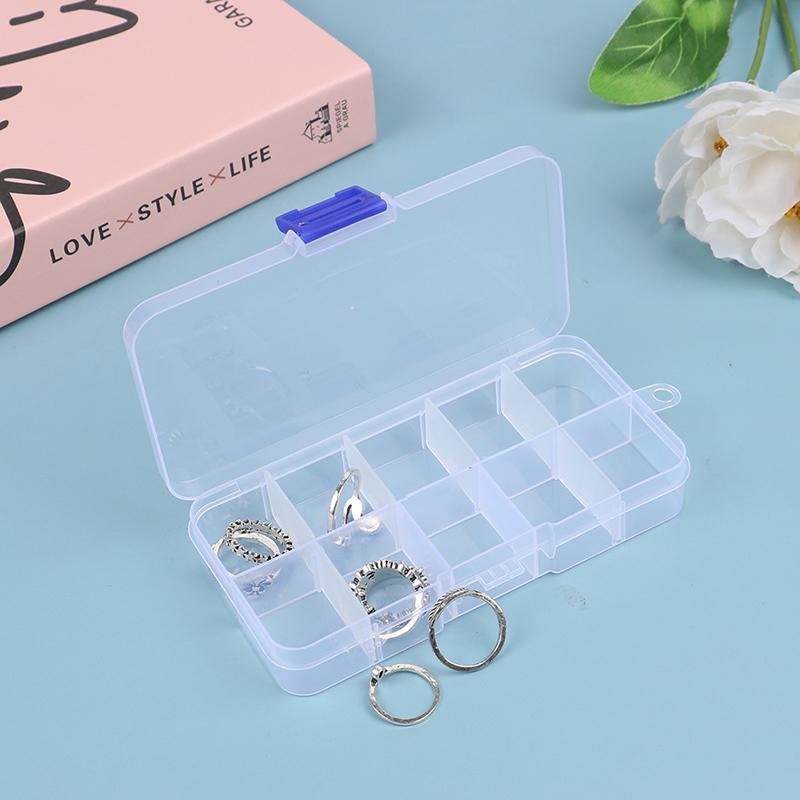 Plastic Box Container Screw Holder Case Practical Compartment Jewelry Organizer
