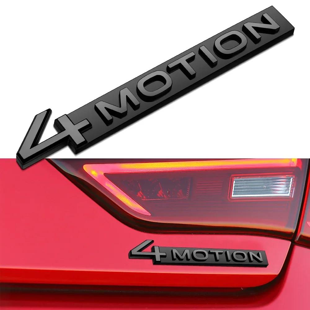 TCFJN1 Glossy Black 4MOTION Trunk Badge Emblem Compatible with Select VW Models Like Tiguan Touareg Golf Passat - Rear Lid Sticker