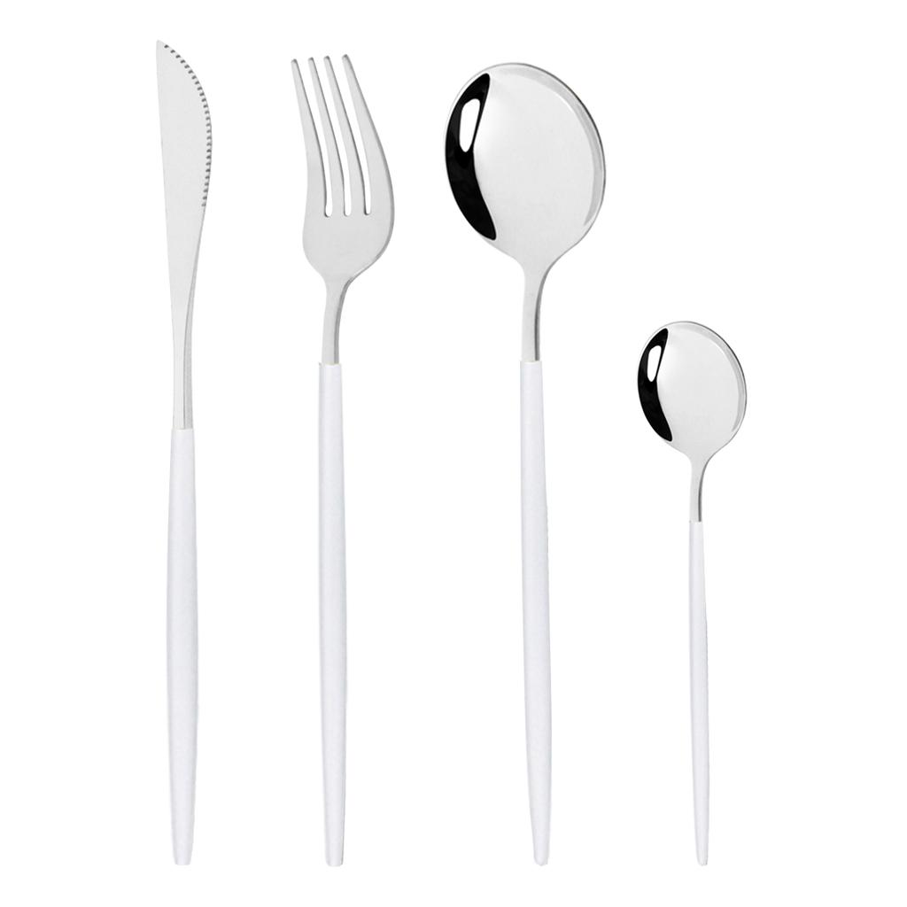 Gold Western Geschirr Geschirr Dessert Messer Gabel Kaffee Löffel Teelöffel Stahl Besteck Set Edelstahl Hause Abendessen Set