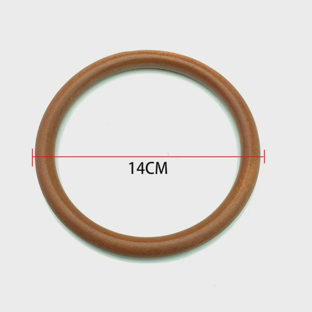 "Handmade Wooden Bamboo Round D-Shaped Bag Handle Gift Box"