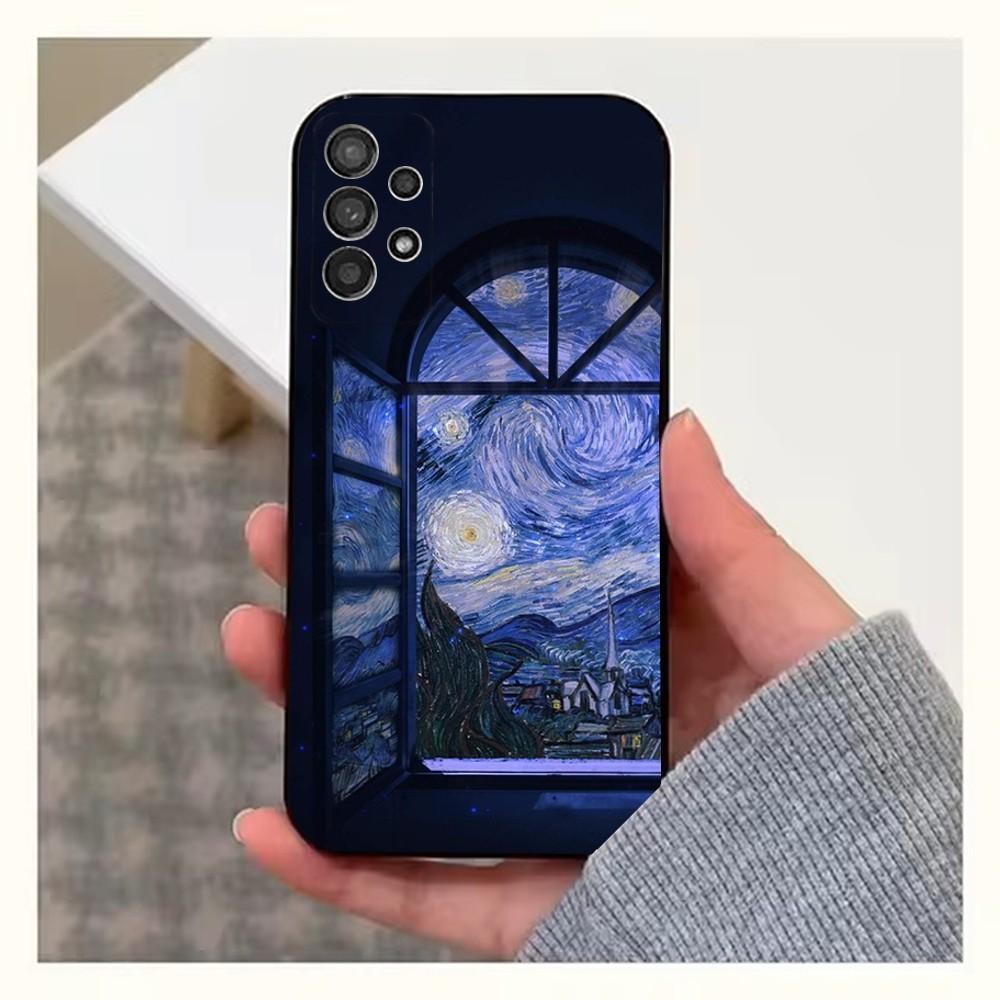 Van Gogh Art Sunflower Phone Case For Samsung S25,S24,S23,S22,S20,S21,S10,Ultra,Plus,Lite,FE,Soft Silicone Black Cover