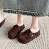 [Youshilai] Retro Thick-soled Versatile One-pedal Women's 2025 Spring New Fashion Ugly and Cute Casual Half Slippers