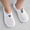 607 summer new outdoor beach shoes personalized lazy cool slippers couple breathable hole shoes one piece 2025