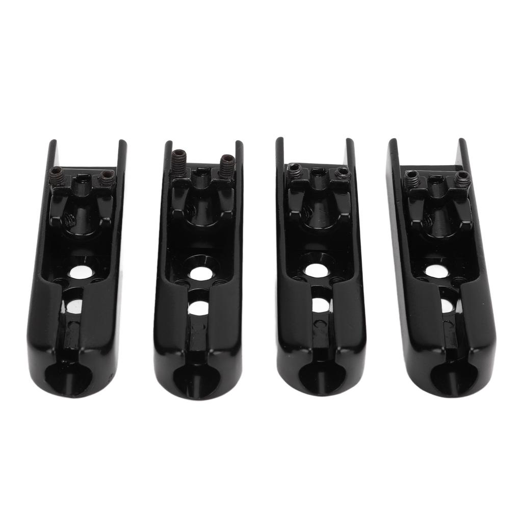 Electric Bass Bridge Metal Wear Resistant Textured Individual 4 String Electric Bass Guitar Bridge