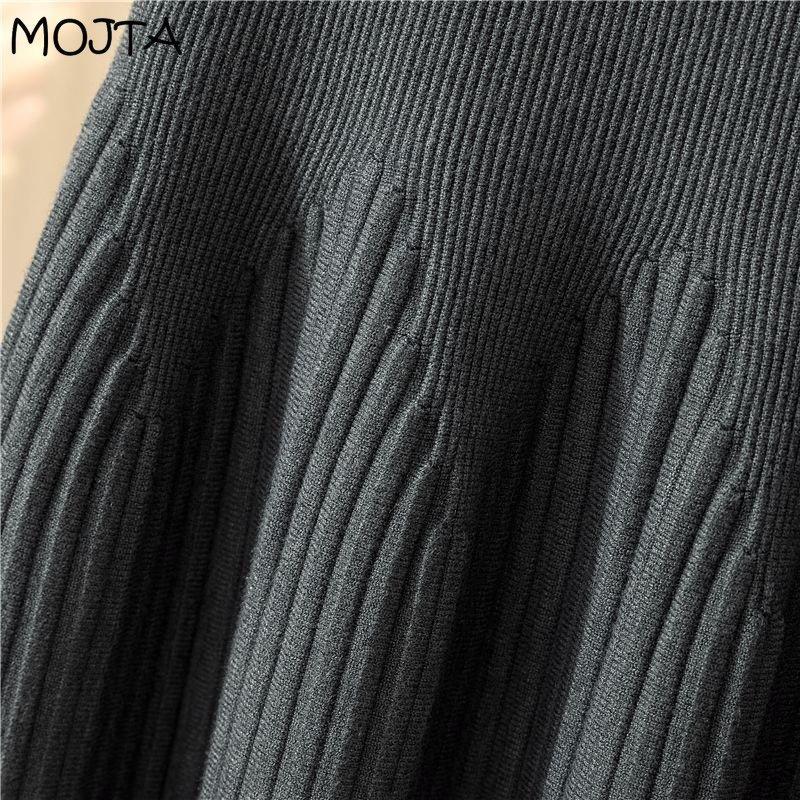 Женская элегантная повседневная уличная офисная юбка с высокой талией — фото 18