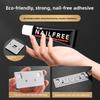 Punch-free Stainless Steel Hook Base Plate Nail Free Self Adhesive U Slot Wall Storage Hanging Hook