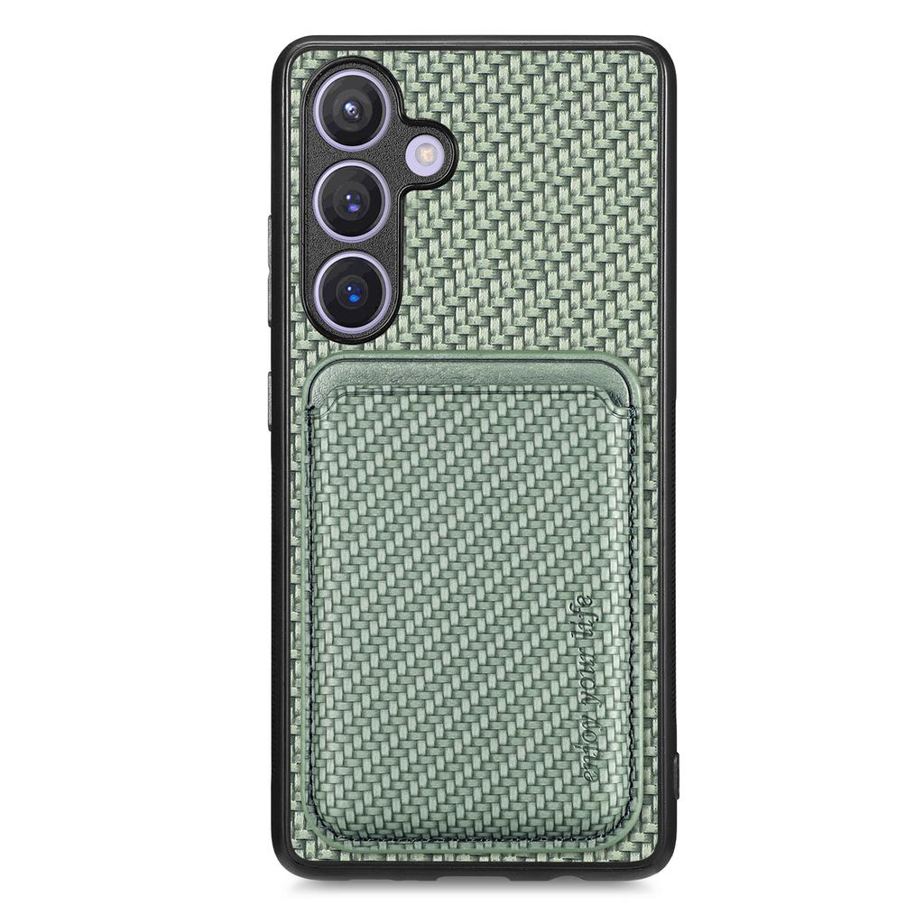 For Samsung Galaxy S25+ Case Magnetic Detachable Card Holder Phone Back Cover