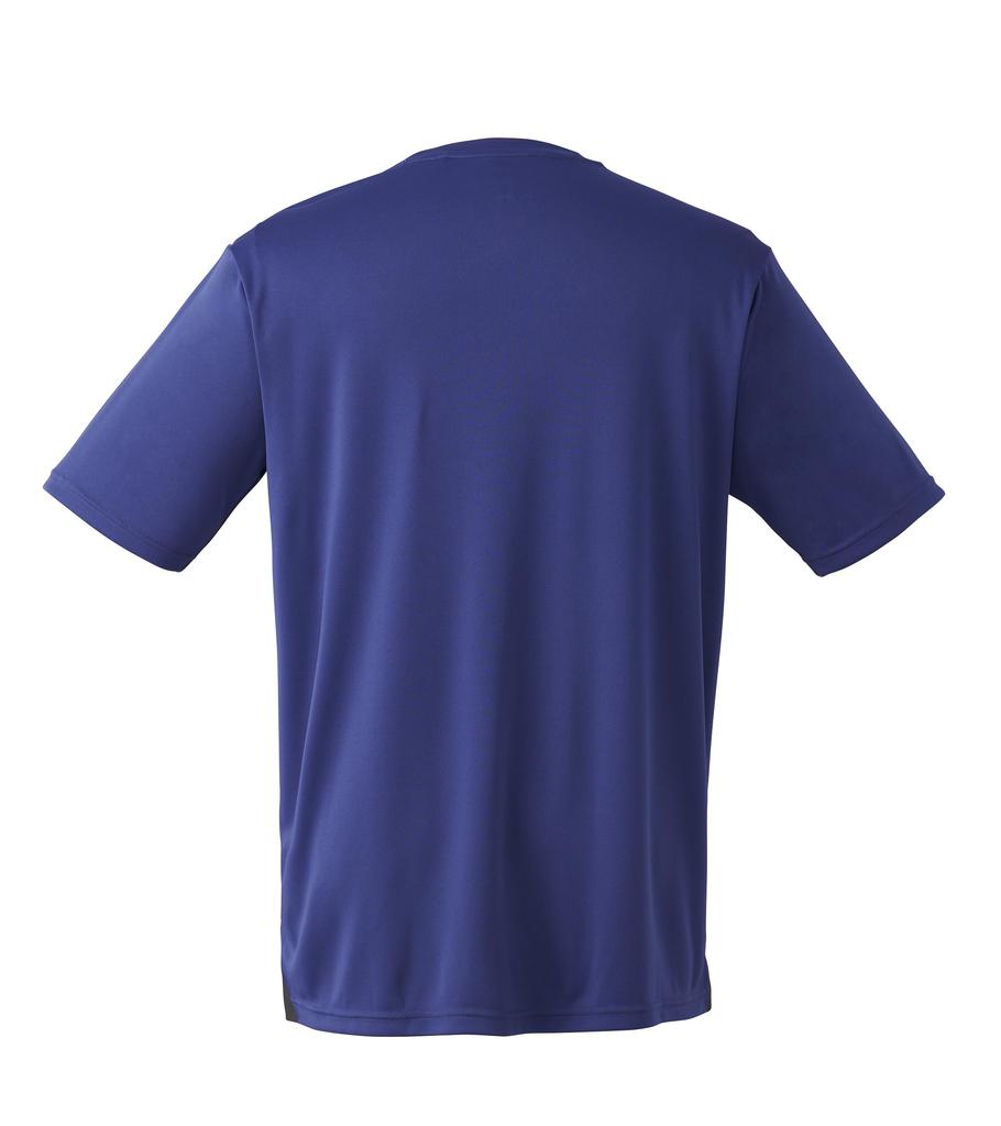 Dunlop Tennis and Badminton Short Sleeve Game Size S Shirt, Moisture-Wicking, Quick-Drying, Navy, (DAP1440, 2024FW)