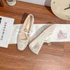Summer new flat-soled single shoes women's 2025 temperament ballet style mesh women's shoes wear high-end soft-soled casual shoes