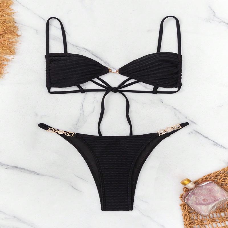 2025 European & American Style Women's Sexy Three-Point Bikini Swimwear Set