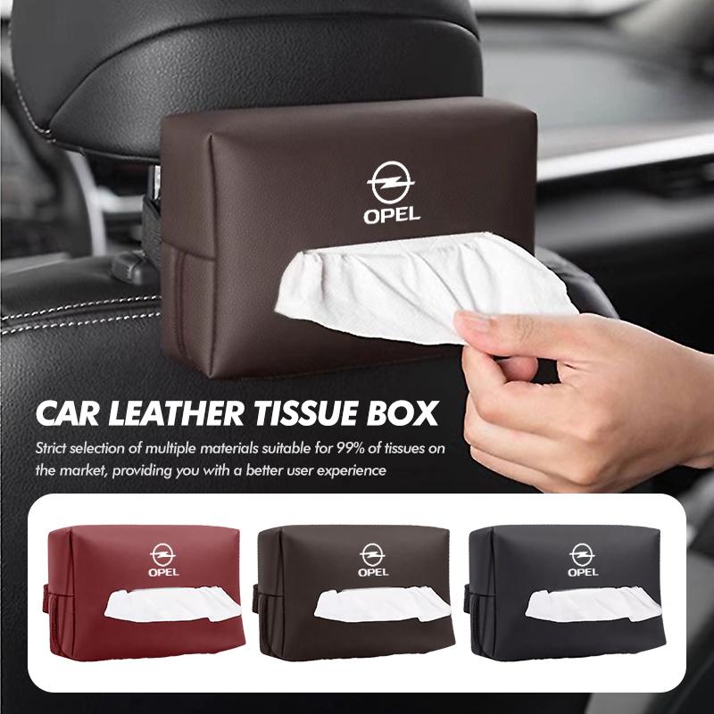 Car Tissue Box Car Seat Back Tissue Hanging Storage Bag For Opel Vectra Zafira Meriva Mokka Grandland Vivaro Antara MH8