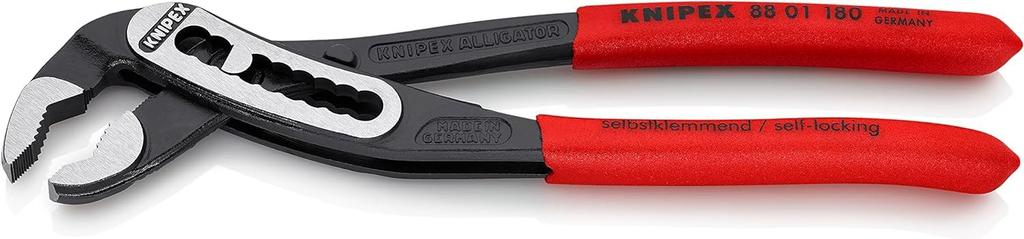 KNIPEX Water Pump Pliers Alligator Soft Plastic Handle 180mm [Blister Pack] 8801-180SB