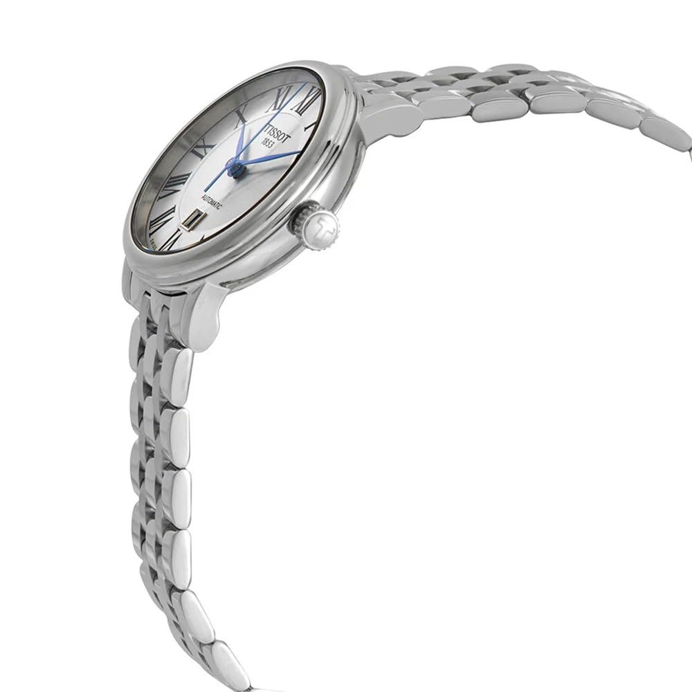 TISSOT Carson Premium Automatic Ladies' Watch with Bracelet [Official Import] T1222071103300, Silver Dial