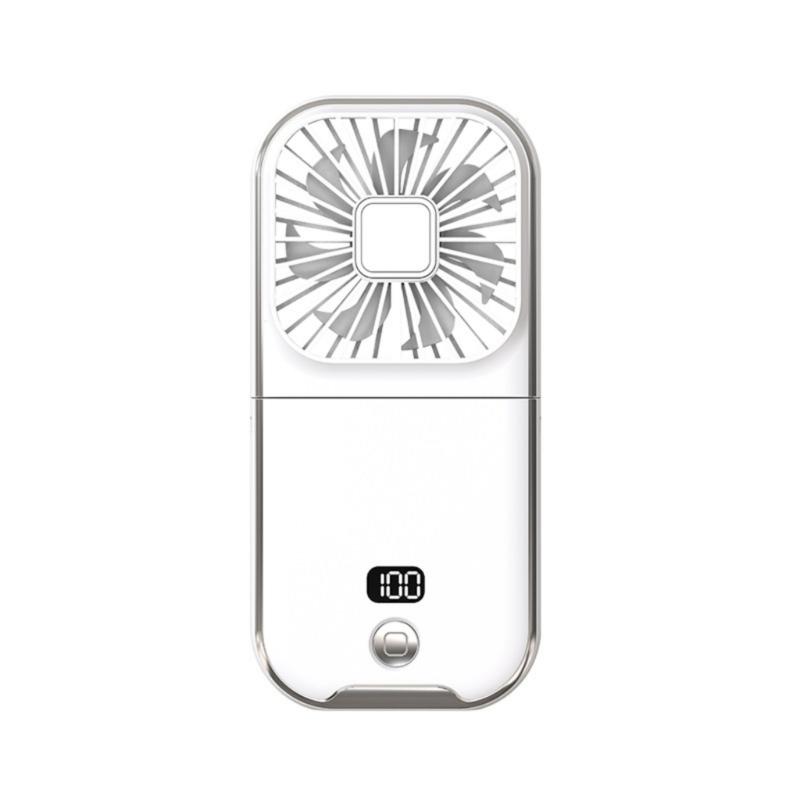 

Portable Outdoor Handheld Fan 5 Speed Mini Cooling USB C Rechargeable Foldable Cooling Fan with Cold Compress белый