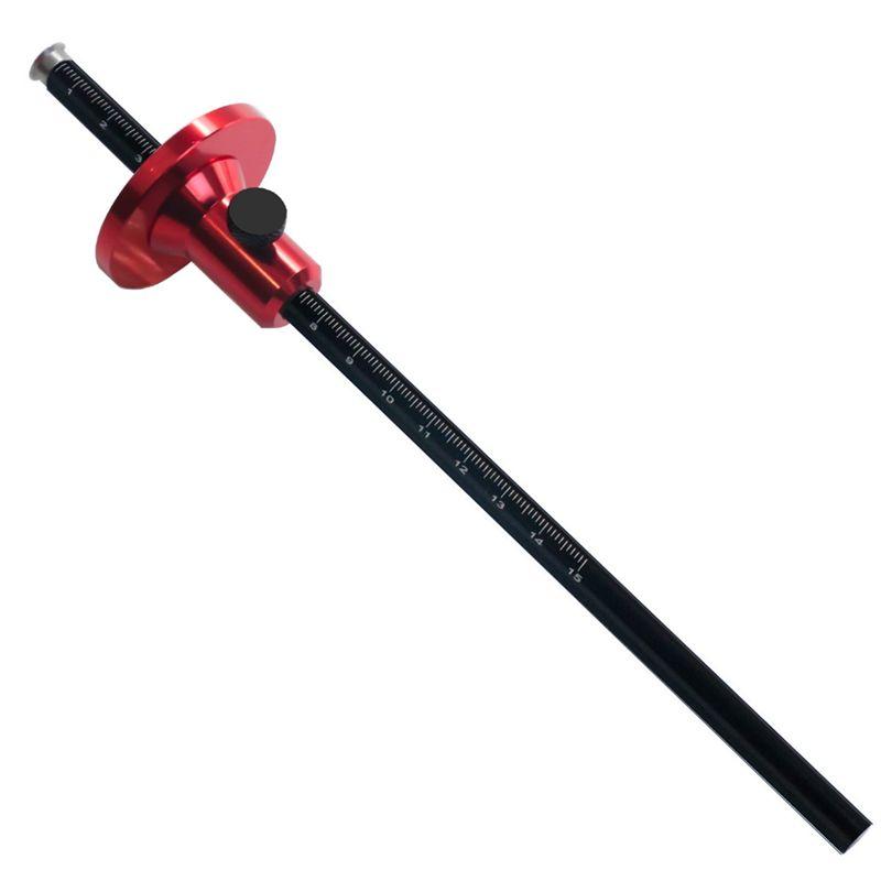 ABKS-Wheel Marking Gauge Dovetail Jig Guide Marker Aluminium Alloy Scribing Tool - Woodworking 1:5 1:8, Inch/Mm Scale Ruler