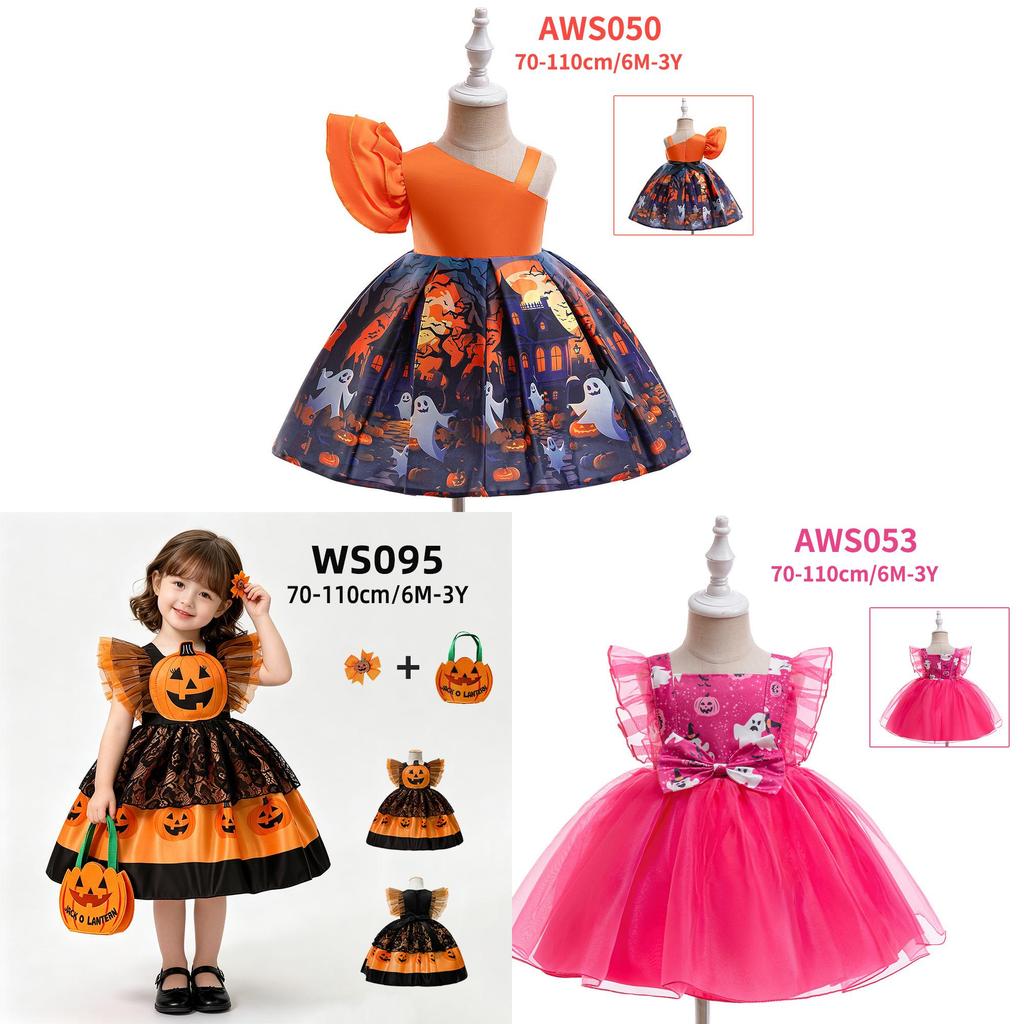 Halloween Girl Princess Dress With Embroidered Lace For Special Occasions