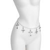 Vintage Hollowing Cross Waist Chain Y2K Multi-layer Body Chain Punk Waist Chain  Street Fashion