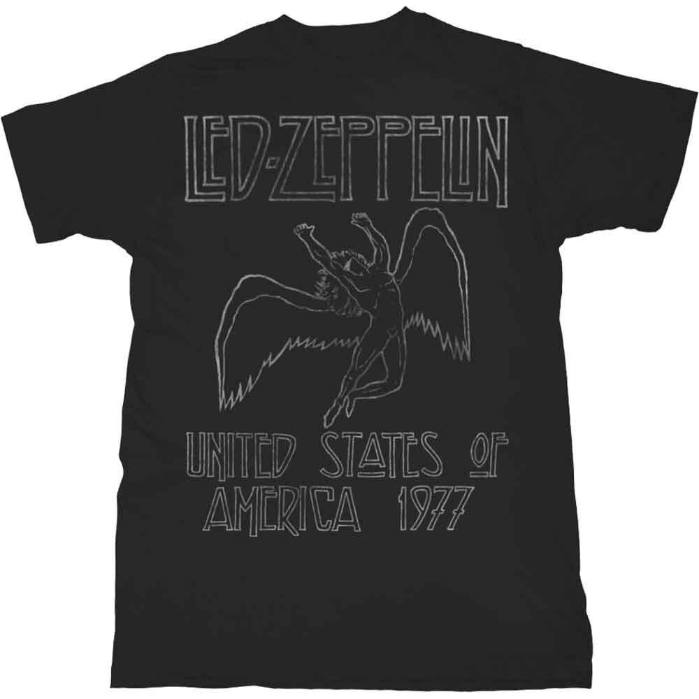 

Led Zeppelin USA 039;77. T-Shirt Black New Unisex T-Shirt S