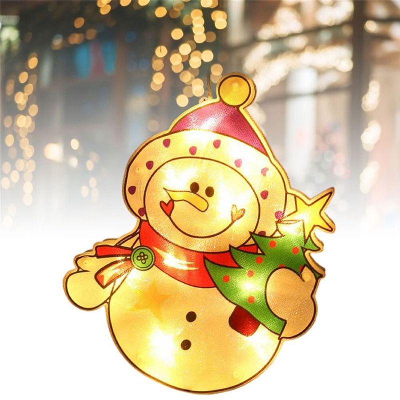 AEE4-Christmas Window Light LED Suction Cup Hanging Light Window Bar Festive Christmas Atmosphere Decorative Light