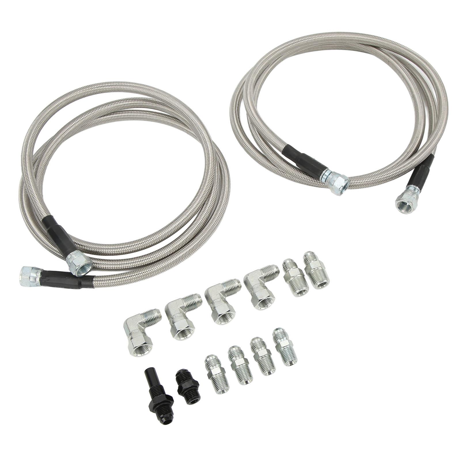 

70-дюймовый шланг охладителя трансмиссии с адаптерами из нержавеющей стали, гибкая замена для автомобилей Chevy