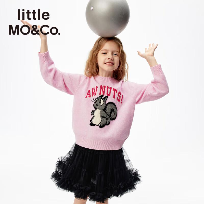 little MO&Co. 100% Wool Kids  Animal Print Sweater 165