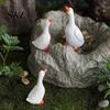 Goose Garden Ornaments Realistic Ornament, Miniature Resin Figurine, Statue Sculptures for Outdoor Micro Landscape Bonsai Patio Decor Detailed Animal