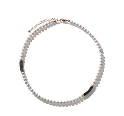 Metal Pearl Necklace [VOTRE COUTURE] (casual, BGold)