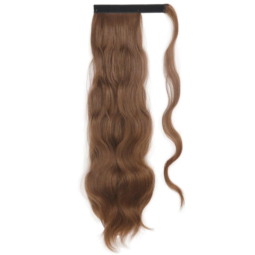 MISS WIG Syntetyczne długie proste doczepiane włosy w koński ogon Naturalne włosy 22-calowe owinięte kucyk Treska dla kobiet