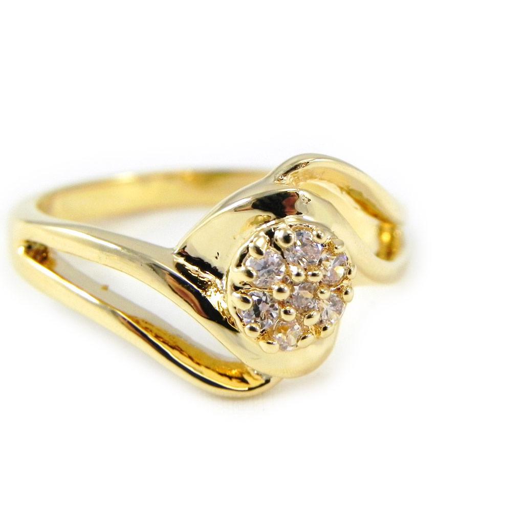 Gold Plated Ring 'Goddess' White Gold - 10 Mm